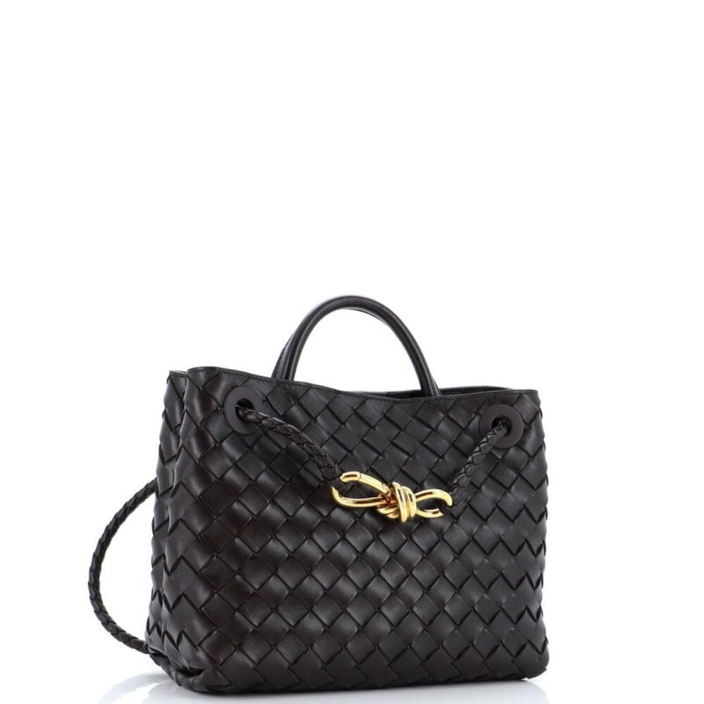 Bottega Veneta Andiamo Top Handle Bag Intrecciato Nappa Small Brown - Picture 2 of 8